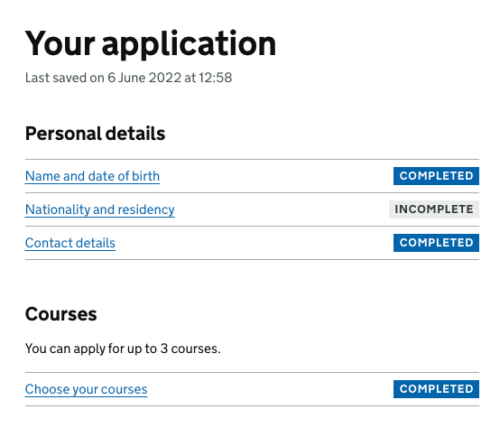 Screenshot showing the new nationality and residency section.