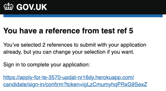 Screenshot of email explaining that you can change your selection.