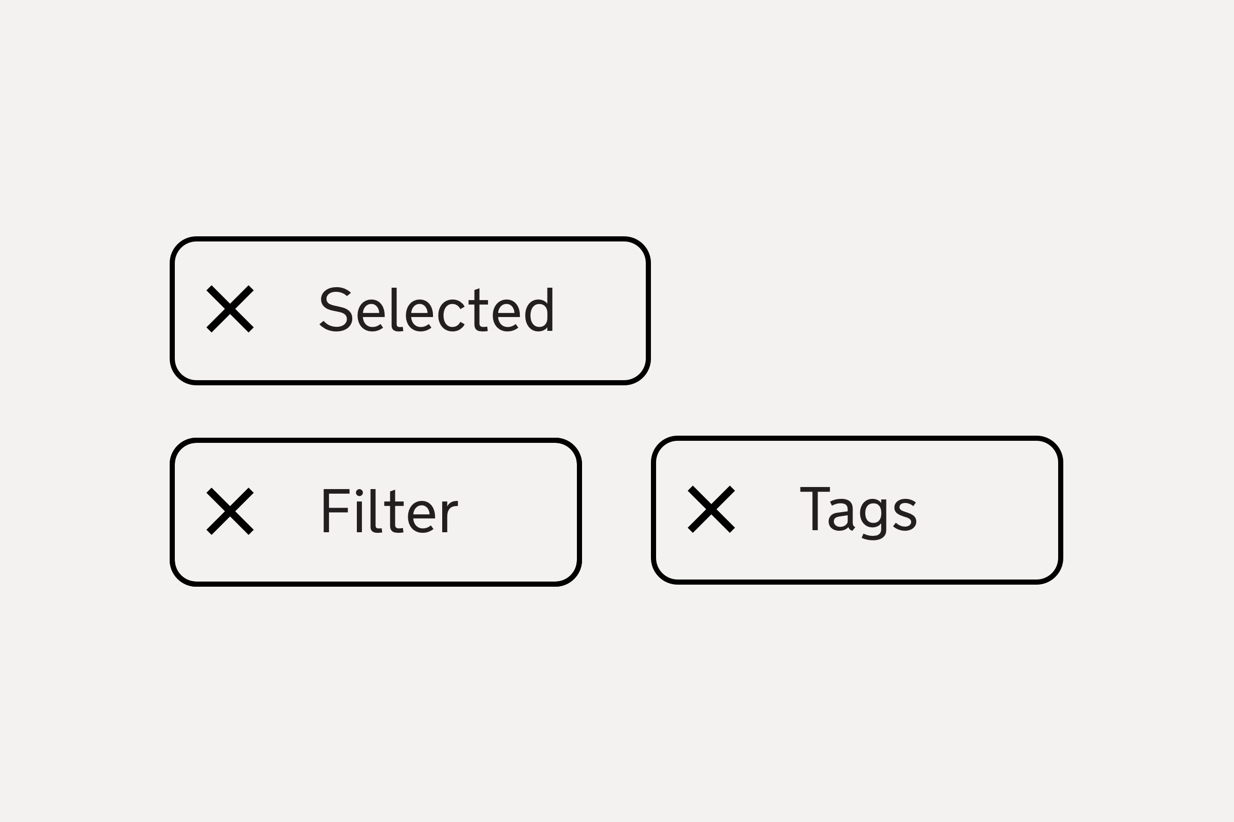 Selected filter tags